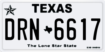 TX license plate DRN6617