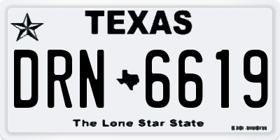 TX license plate DRN6619