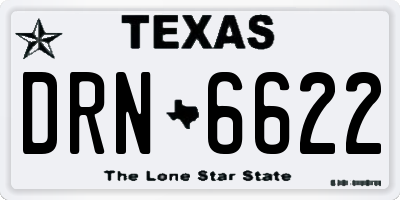 TX license plate DRN6622