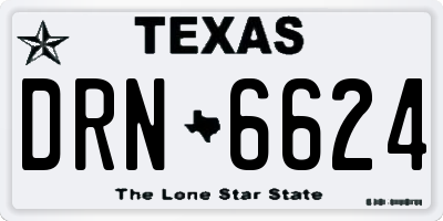 TX license plate DRN6624