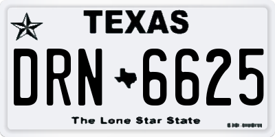 TX license plate DRN6625
