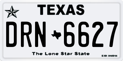 TX license plate DRN6627