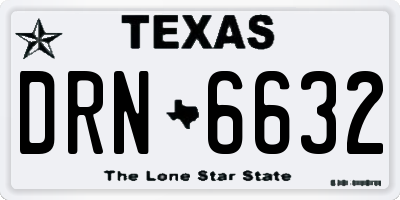 TX license plate DRN6632