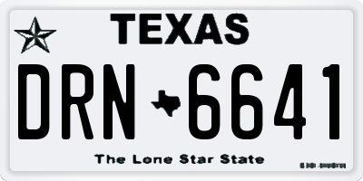 TX license plate DRN6641