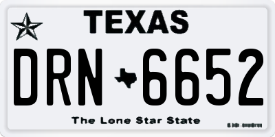 TX license plate DRN6652