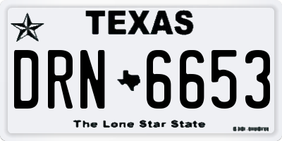 TX license plate DRN6653