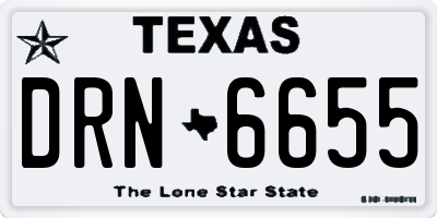 TX license plate DRN6655