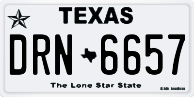 TX license plate DRN6657