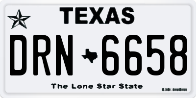 TX license plate DRN6658