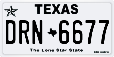 TX license plate DRN6677