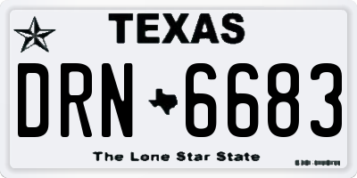 TX license plate DRN6683