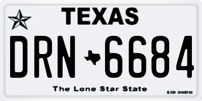 TX license plate DRN6684