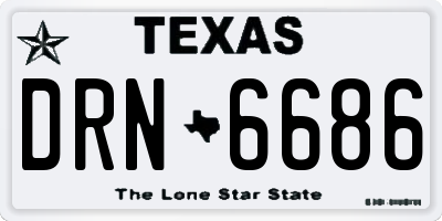 TX license plate DRN6686