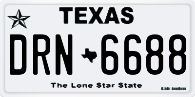 TX license plate DRN6688