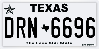 TX license plate DRN6696