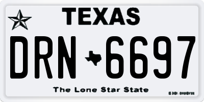 TX license plate DRN6697
