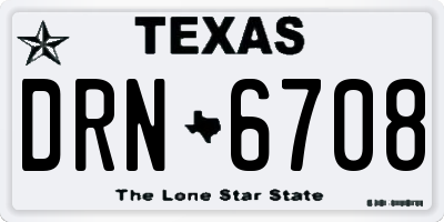 TX license plate DRN6708