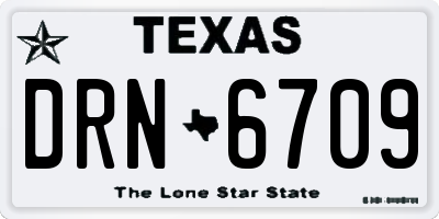 TX license plate DRN6709