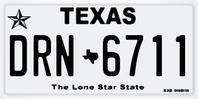 TX license plate DRN6711