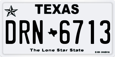 TX license plate DRN6713