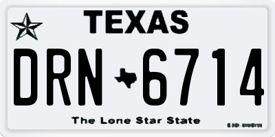 TX license plate DRN6714