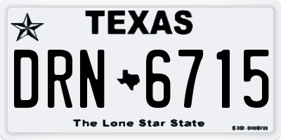 TX license plate DRN6715