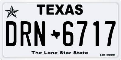 TX license plate DRN6717