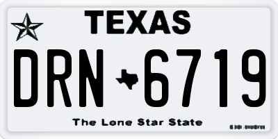 TX license plate DRN6719
