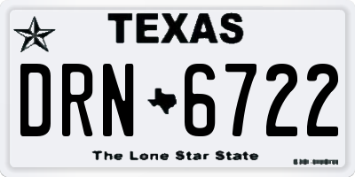 TX license plate DRN6722