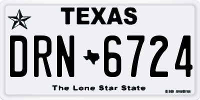 TX license plate DRN6724