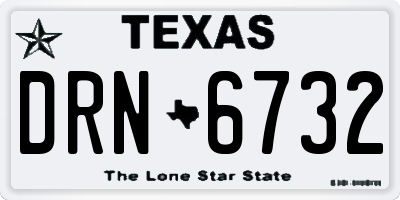 TX license plate DRN6732