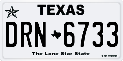 TX license plate DRN6733