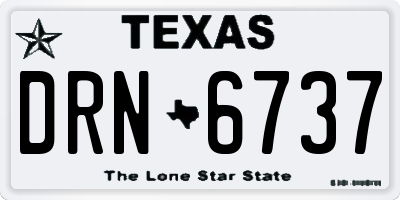 TX license plate DRN6737