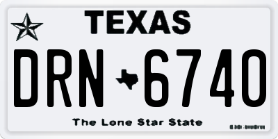 TX license plate DRN6740