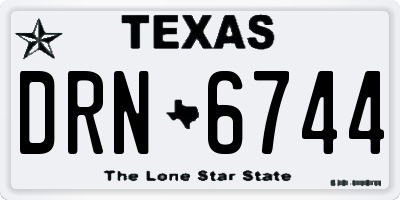 TX license plate DRN6744