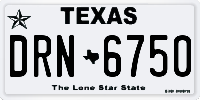 TX license plate DRN6750