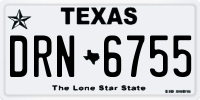 TX license plate DRN6755