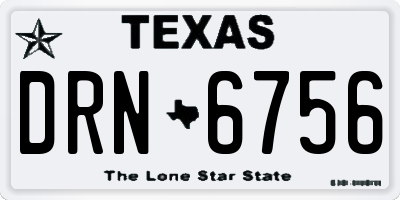 TX license plate DRN6756