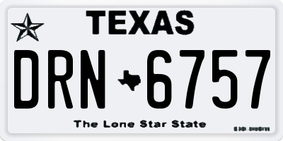 TX license plate DRN6757