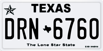 TX license plate DRN6760