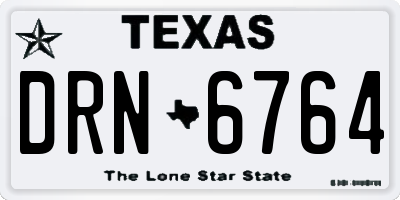 TX license plate DRN6764