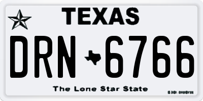 TX license plate DRN6766