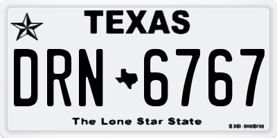 TX license plate DRN6767