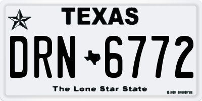 TX license plate DRN6772