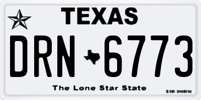 TX license plate DRN6773