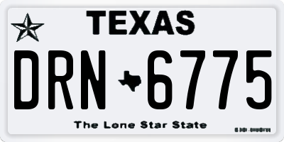 TX license plate DRN6775