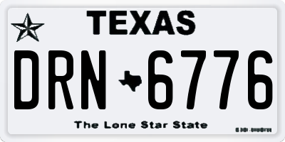 TX license plate DRN6776