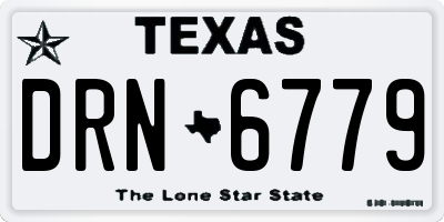 TX license plate DRN6779