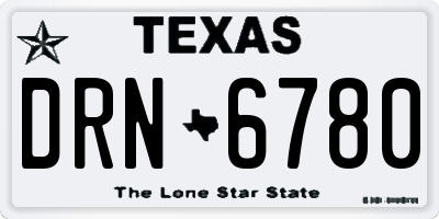 TX license plate DRN6780