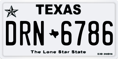 TX license plate DRN6786